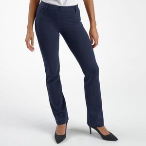 Betabrand Dress Pants Straight Leg Yoga Pants Navy‎ W0076-SF Size Medium Petite